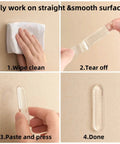 Step-by-step installation of Clear Wall Protectors 6 Pack For Furniture Fridge Door Stopper With Strong Adhesive Backing Bumper Guards.