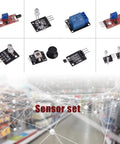 37 In 1 Sensor Module Starter Kit For Arduino And Microcontrollers Including Infrared Temperature Obstacle Avoidance Buzzer And More Sensors