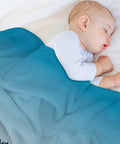 Baby sleeping under Milk Farm Flannel Throw Blanket 55x70 Inch Cozy Soft Lightweight Plush For Couch Bed Sofa Oversized