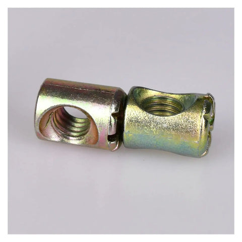 Heavy Duty M6 Barrel Nuts for Flat Pack Furniture Including Horizontal Hole Dowel Insert Nut Carbon Steel 10mm