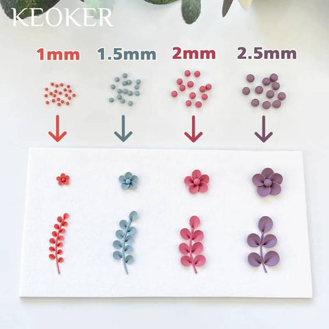 Four Bead Sizes Polymer Clay Bead Roller Kit With Bead Maker And Molds For Clay Crafting Create Beads In 1mm 1.5mm 2mm And 2.5mm