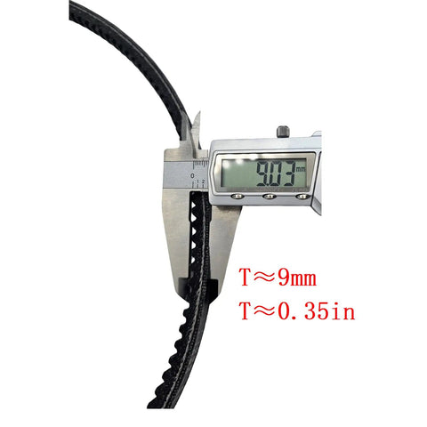 Measuring the width of Durable V Belt Fan Belt 080109107 Replacement For 400 Series Diesel Engines with calipers