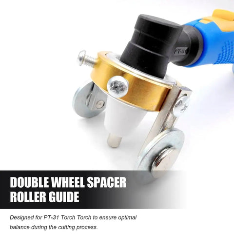 PT 31 Roller Guide for Plasma Cutters with Double Wheel Spacing, circle compass stand-off, wheel spacer, high-speed steel