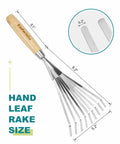 Hand Cultivator With 9-Teeth Rake For Tight Space Garden Beds Cultivating Soil Weeding Leaf Raking And Gravel Leveling 14.4 Inch Reach