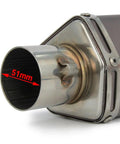 Close-up of 1.5 To 2 Inch Inlet Hexagon Slip On Exhaust Pipe For Dirt Bike Street Bike Scooter ATV Quad With 38mm To 51mm Connector