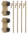 Six Pack Adjustable Camping Tent Poles And Stakes Kit aluminum connectors and stakes for outdoor shelter setup