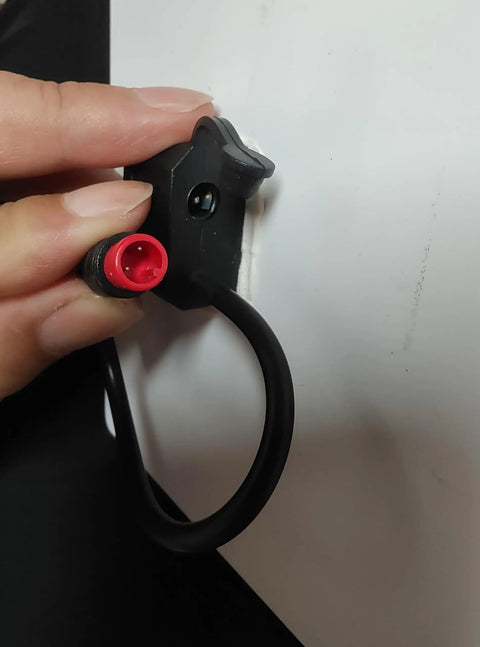 Close-up of connector on Ultra Thin Flexible CIGS Solar Panel Charger For Portable Power On The Go, Waterproof Photovoltaic Solar Cell.