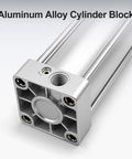 Aluminum alloy cylinder block of Pneumatic Air Cylinder SC 125 x 200 Double Acting With Single Rod 4.92 Inch Bore And 7.87 Inch Stroke M27x2 Threaded