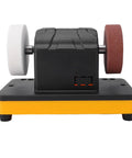 Heavy Duty Mini Bench Grinder With 3 Inch Grinding Wheel, Portable Cordless Angle Tool For Polishing And Sharpening, side view.
