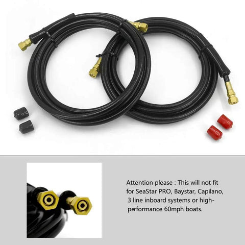 Hydraulic Steering Hose Kit 16 Feet For Outboard Boats, Compatible With Seastar Solutions Teleflex Hydraulic Steering Systems