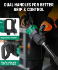 1 Inch Air Impact Wrench Kit Pumping Out 2211 Ft Lbs Beast Mode Torque With Twin Hammer Pneumatic Build features dual handles for better grip.