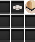 Top Shelf Rubber Furniture Coasters And Caster Cups Shield Hardwood Floors, 3.5 inch black rubber cups for furniture legs, pack of 8.