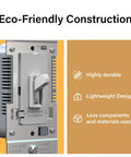 Top Shelf Buttery Smooth Toggle LED Dimmer Light Switch Featuring Advanced Flicker Free Tech Up To 150 Watts Eco-friendly construction close-up.
