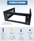 Heavy Duty Wall Mount Network Rack With 19 Inch Width And 14 Inch Depth, Rock Solid Cold Rolled Steel Server Vault, Beast Mode 150 Pound Capacity Patch Panel Bracket For Smooth Home Lab Setup with mounting screws included.