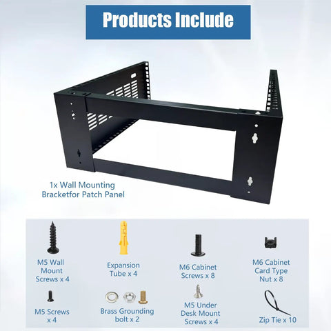 Heavy Duty Wall Mount Network Rack With 19 Inch Width And 14 Inch Depth, Rock Solid Cold Rolled Steel Server Vault, Beast Mode 150 Pound Capacity Patch Panel Bracket For Smooth Home Lab Setup with mounting screws included.