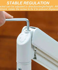Top Shelf Desktop Vacuum Nail Dust Collector With Adjustable Stepless Suction And Bright Led Ring Ultra Quiet Salon Staple For Quick And Flawless Manicure Daily Work, showing adjustable bracket and tool.