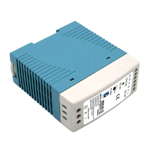 12V DC DIN Rail Power Supply 60W 5A, 100-240VAC Input, 12V Output, 50/60Hz Switching Converter with compact design