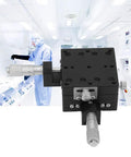 SEMY60AC Precision XY Linear Stage With Cross Roller Guide Micrometer Fine Tune 60x60mm Sliding Table in lab setting