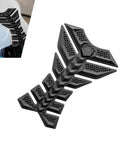 Badass 3D Rubber Fishbone Motorcycle Tank Pad With Grippy Antislip Knee Grip For Universal Street Bike Fuel Tanks Custom Black Pro Ride Armor Sticker with textured design.