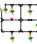 20 Pack One Quarter Inch Drip Irrigation Valve Fittings With In Line Shut Off Valves Barbed Connectors for Tubing System