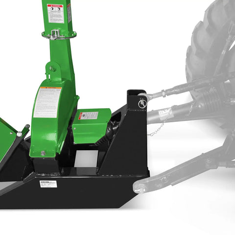 4 Inch PTO Powered 3 Point Wood Chipper Shredder Mulcher Attachment For Tractors Up To 45HP With PTO Shaft Included BX42S Green