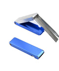 Welding Torch Tip Cleaner Set With 304 Stainless Steel Needles For Gas Holes And Carburetor Cleaning, shown in blue storage box