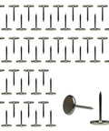 Heavy Duty Silver Thumb Tacks And Push Pins 50 Pack straight metal pins displayed, ideal for crafts and wall mounting.
