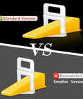Comparison of Reusable Tile Leveling Wedges For DIY Installations Durable 1000 Piece Leveling System Kit with standard and smaller versions