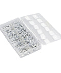 Top Grade Hydraulic Grease Fitting Assortment Kit 130 Pcs 12 Types Rustproof Zerk Fittings For Car And Machinery Maintenance Making Greasing Tasks Fast And Efficient For Mechanics And DIY Guys At Home Or Garage Using Solid Tools That Hold Up Well. 130-piece plastic organizer box with silver grease fittings
