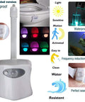 Toilet Night Light With Motion Sensor And LED 9 Color Modes Auto On In The Dark Brighten Your Bathroom For Late Night Pee Breaks