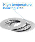 Two NTA1220 thrust needle roller bearings with washers, 1.25 in OD, steel