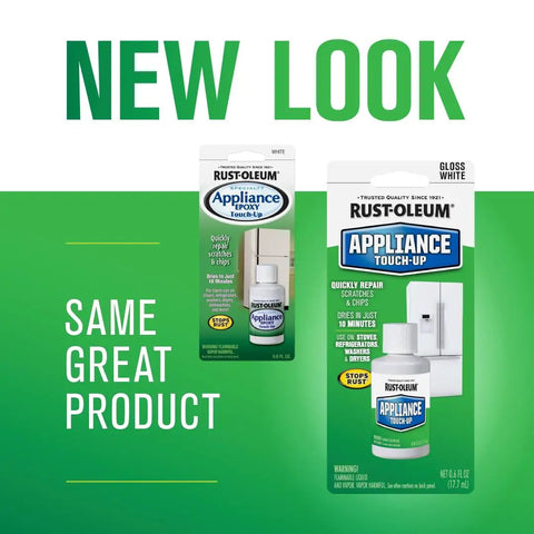 Fast Dry Appliance Touch Up Paint With Specialty Brush Bottle For White Interiors Easy Fix Scratches On Metal Porcelain And Enamel Appliances Durable Acrylic Lacquer Finish Dries To Touch In Minutes Covers A Quarter To A Half Square Foot Per Bottle Pack, new packaging design