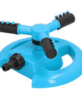 Blue 360 Degree Auto Rotating Garden Sprinkler For Lawn And Yard, Huge Coverage With Adjustable Spray Modes And Angles