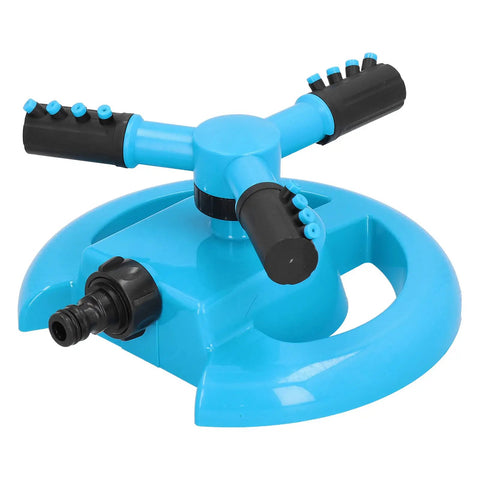 Blue 360 Degree Auto Rotating Garden Sprinkler For Lawn And Yard, Huge Coverage With Adjustable Spray Modes And Angles
