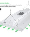 Kickass 2FT Linear LED High Bay Shop Light 165W 22000LM 5000K Crisp White fixture showcasing thermal design for heat dissipation.