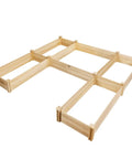 U Shaped Raised Garden Bed With Five Planter Boxes Made From Solid Fir Wood For Vegetables And Flowers Easy Assembly Sturdy Garden Container
