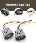 Heavy Duty Two Pack Alternator Regulator Harness With Three Wire Pigtail Plug And Insulated Automotive Wiring Connector for street rod use