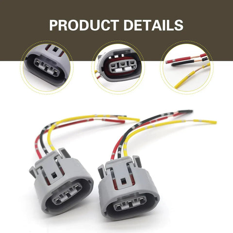 Heavy Duty Two Pack Alternator Regulator Harness With Three Wire Pigtail Plug And Insulated Automotive Wiring Connector for street rod use