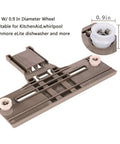 Dishwasher Top Rack Parts Kit Six Pack W10350376 W10195839 W10195840 Replacement showing rack adjuster with wheel