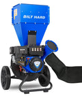 Gas Powered Wood Chipper Shredder Beast 7.5 HP 224cc Dual Function 2 In 1 Heavy Duty Mulcher With 3 Inch Max Wood Diameter And 2 Bushel Collection Bag