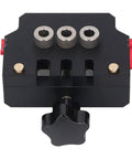 Pro Grade Self Centering Dowel Jig Set With Etched Measurement Marks And Tough Aluminum Frame for precise alignment and drilling.