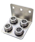Heavy Duty Hydraulic Quick Coupler For Tractors And Crop Sprayers Rated At 3600 Psi Featuring Fast Push Pull Action That Works With Gloves On Cutting Down Downtime Big Time So You Can Finish Your Field Work Without Frustration Or Delays Today, four couplers on bracket