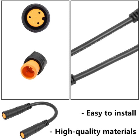 2 Pcs 3 Pin E Bike Throttle Connectors For Electric Bicycle Sensor Thumb Throttle Cable Waterproof Motor Connectors Female To Female And Male To Male Cables Plug And Play Ready