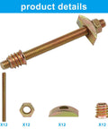 Heavy Duty Bed Frame Repair Kit 12 Piece Set M8 Steel Connectors with bolts, nuts, and other connectors for sturdy support.