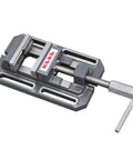 4 Inch Heavy Duty Drill Press Vise With Low Profile Cast Iron Milling Vice For Precision Machining Metalworking And Woodworking TSL 100 Workhorse Clamp For Home Shops And Pro Shops, side view