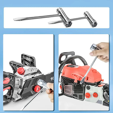 Six Pack Chainsaw Screwdriver Wrench Set In 13 By 19 Mm, Long And Short Sizes, Alloy Steel, used for heavy duty chainsaw maintenance