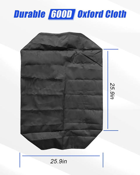 Waterproof Hopper Cover For P20-5010 Broadcast Fertilizer Spreader Fits 85Lb-100Lb, 25.9 by 25.9 inch 600D Oxford black cover