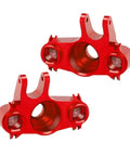 Killer Heavy Duty Steel Front And Rear Axle Carrier Bracket Fits 10 Scale Rc Trucks Traxxas E Maxx Revo 33 Slayer Summit 4X4 Upgrade Gnarly Replacement Dope Slick Red Finish close-up