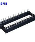 40-pin adapter from 155 Piece Dip IC Socket Kit With 2.54mm Pitch Solder Type Adapters In Eight Sizes in black plastic