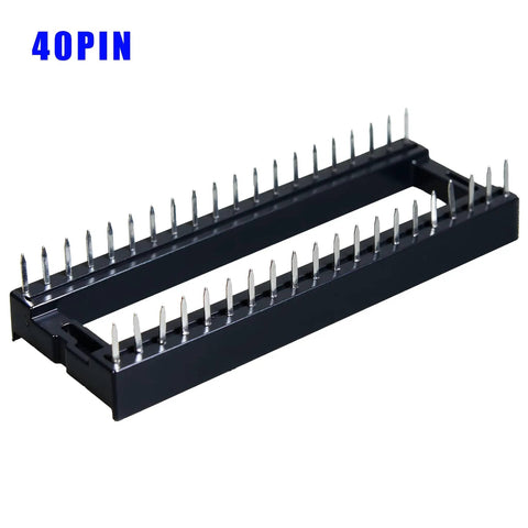 40-pin adapter from 155 Piece Dip IC Socket Kit With 2.54mm Pitch Solder Type Adapters In Eight Sizes in black plastic